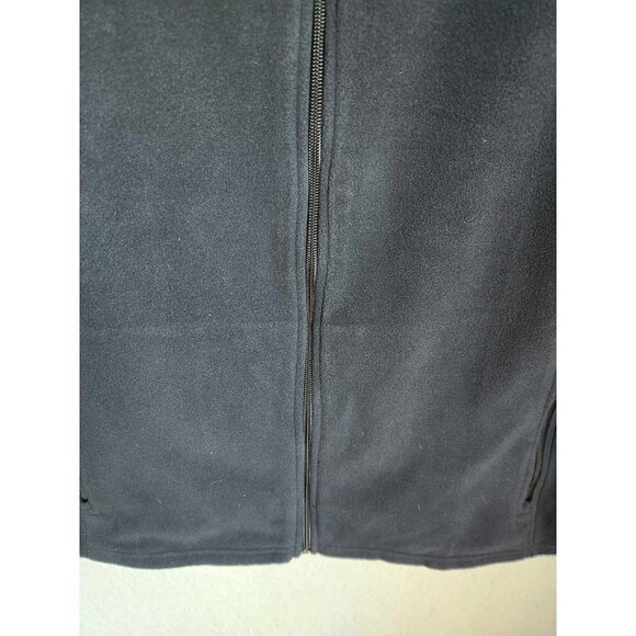 L.L. Bean Mens Full Zip Fleece Vest Solid Black Size Large - Picture 7 of 7